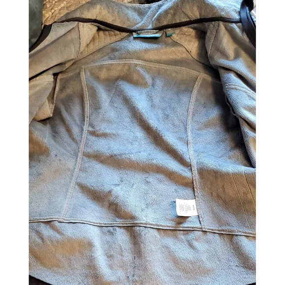 Free Country Womens Softshell fleece lined Hooded Grey Jacket Coat Sz M EUC - Picture 5 of 7
